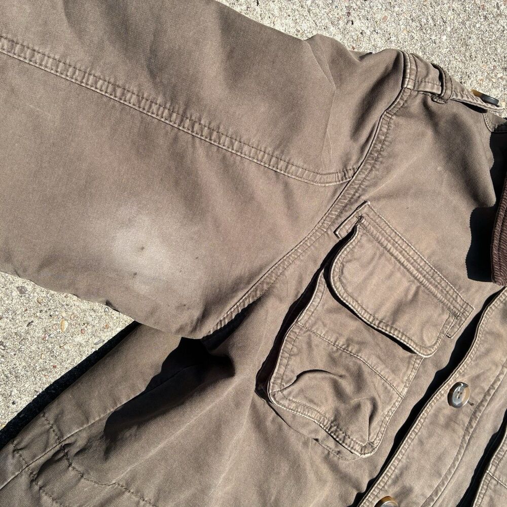 St Johns Bay Mens XL Chore Coat Jacket Flannel Lined Corduroy Elbow Pads - Picture 11 of 14